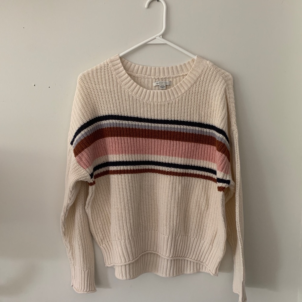 AE Color Block Striped Sweater